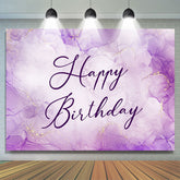 Lofaris Lavender Gold Watercolor Happy Birthday Backdrop